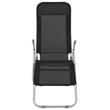 Folding Sun Loungers 2 pcs Textilene Black 44338
