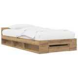 Bed Frame with Storage Artisian Oak 80 x 200 cm Engineered Wood 3429604