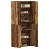 Shoe Cabinet with Door Brown 80 x 35.5 x 180 cm Engineered wood 3333843
