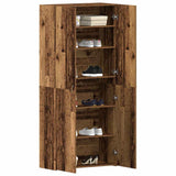 Shoe Cabinet with Door Brown 80 x 35.5 x 180 cm Engineered wood 3333843