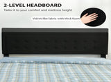 King Size Ottoman Bed Frame, with Front Drawer - Black T3398P425428