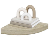 Floating Corner Shelves 4 pcs Oak 25x25x3.8 cm MDF 323906