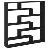 Wall Cube Shelf 7 Compartments Black Engineered Wood 860023