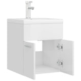Sink Cabinet with Built-in Basin High Gloss White Engineered Wood 3071267