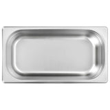 Gastronorm Containers 8 pcs GN 1/3 100 mm Stainless Steel 50895