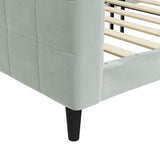 Day Bed without Mattress Light Grey 90x190 cm Single Velvet 354024
