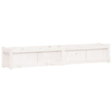 Garden Planter White 180x31x31 cm Solid Wood Pine 837496