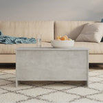 Coffee Table Concrete Grey 102x55.5x52.5 cm Engineered Wood 809669