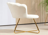 Velvet-Feel Lotus Petal Accent Chair 57570482