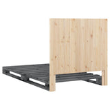 Bed Frame without Mattress Grey 100x200 cm Solid Wood Pine 3281545