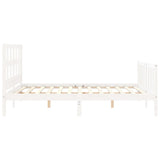Bed Frame without Mattress White 160x200 cm Solid Wood Pine 3193022