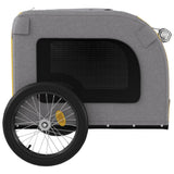 Pet Bike Trailer Yellow and Grey Oxford Fabric&Iron 93840