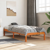 Bed Frame without Mattress Wax Brown 90x200 cm Solid Wood Pine 844848