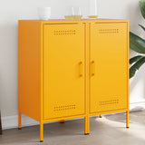 Sideboards 2 pcs Mustard Yellow 36x39x79 cm Steel 843019