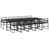 Garden Dining Set Black 3295036