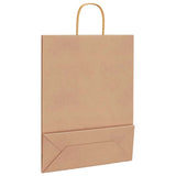 Paper Bags 250 pcs with Handles Brown 32x12x42 cm 4101592