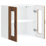 Kitchen Wall Cabinet with Glass Door Kalmar Old Wood Engineered Wood 853675