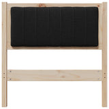 Upholstered Headboard Brown 75 cm Solid Pine Wood 879096