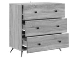 Drawer Cabinet Grey Sonoma 66 x 34.5 x 90 cm Engineered Wood 895531