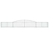 Arched Gabion Baskets 5 pcs 400x50x40/60 cm Galvanised Iron 3146960