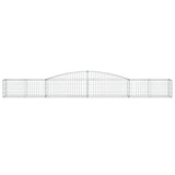 Arched Gabion Baskets 5 pcs 400x50x40/60 cm Galvanised Iron 3146960