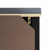 Bathroom Cabinet BERG Black 40x34x110 cm Solid Wood Pine 358545