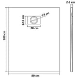 Shower Base Tray SMC Brown 100x80 cm 148927