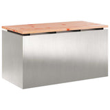 Garden Bench Silver 80 x 40 x43 cm Stainless steel 874902