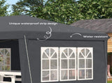 3 x 6m Pop-Up Gazebo, with Removable Walls - Grey T3398P317608
