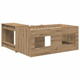 Kids'High Bed Frame with Desk 2 pcs Artisan Oak 3423469