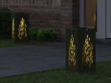 Solar LED Pathway Light 2 pcs Olive Green Cold Rolled Steel 879796
