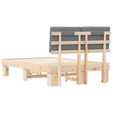 Bed Frame with Upholstered Headboard Light Grey 120 x 190 cm 877504