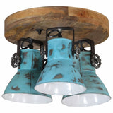 Ceiling Lamp 25 W Distressed Blue 35x35x25 cm E27 371827
