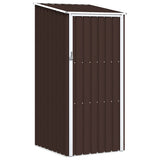 Garden Shed Brown Galvanised Steel Medium Garden Shed 46292
