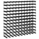 Wine Rack for 120 Bottles Black Solid Pine Wood 325917