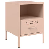 ZNTS Bedside Cabinets 2 pcs Pink 36x39x50.5 cm Steel 843057