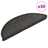 Stair Mats Self-adhesive Sisal-Look 30 pcs 56x17x3 cm Anthracite 3365861