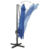 Cantilever Garden Parasol Azure Blue Polyester, Aluminium Large 312349