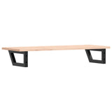 Basin Shelf Wall Mounted Steel and Solid Wood Oak 3302551