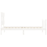 Bed Frame without Mattress White 100x200 cm Solid Wood Pine 3193327