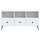 TV Cabinet with Drawer White 102 x 34.5 x 50 cm Engineered Wood 895595