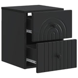 Wall-Mounted Bedside Cabinet 2 pcs Black 33 x 34.5 x 40 cm 898128