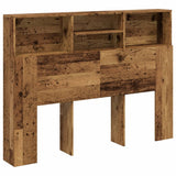 Headboard Cabinet Old Wood 140x19x103.5 cm 856868