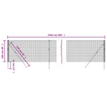 Wire Mesh Fence Anthracite 1x25 m Galvanised Steel 154201