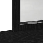 ZNTS Vanity Table Black Oak MDF and Glass 79 x 41 x 140 cm 865137