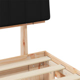 Bed Frame with Upholstered Headboard Black 150 x 200 cm 877481