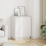 Sideboard White 60x34x75 cm Solid Wood Pine 813346