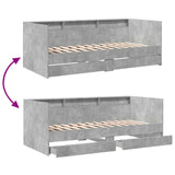 Bed Frame with Storage Concrete Grey 80 x 200 cm 3429642