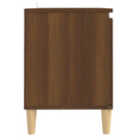 TV Cabinet with Solid Wood Legs Brown Oak 103.5x35x50 cm 813160
