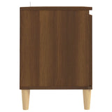 TV Cabinet with Solid Wood Legs Brown Oak 103.5x35x50 cm 813160